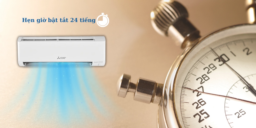 Hẹn giờ bật tắt 24 tiếng trên Máy Lạnh Mitsubishi Electric MSY/MUY-JY25VF