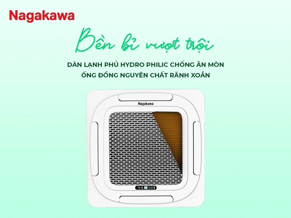 Máy Lạnh Multi Nagakawa NM2T-C100R1T39 với dàn tản nhiệt phủ hydrophilic