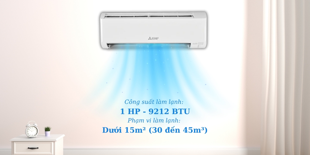 Máy Lạnh Mitsubishi Electric MSY/MUY-JY25VF hoạt động với công suất 1 HP 