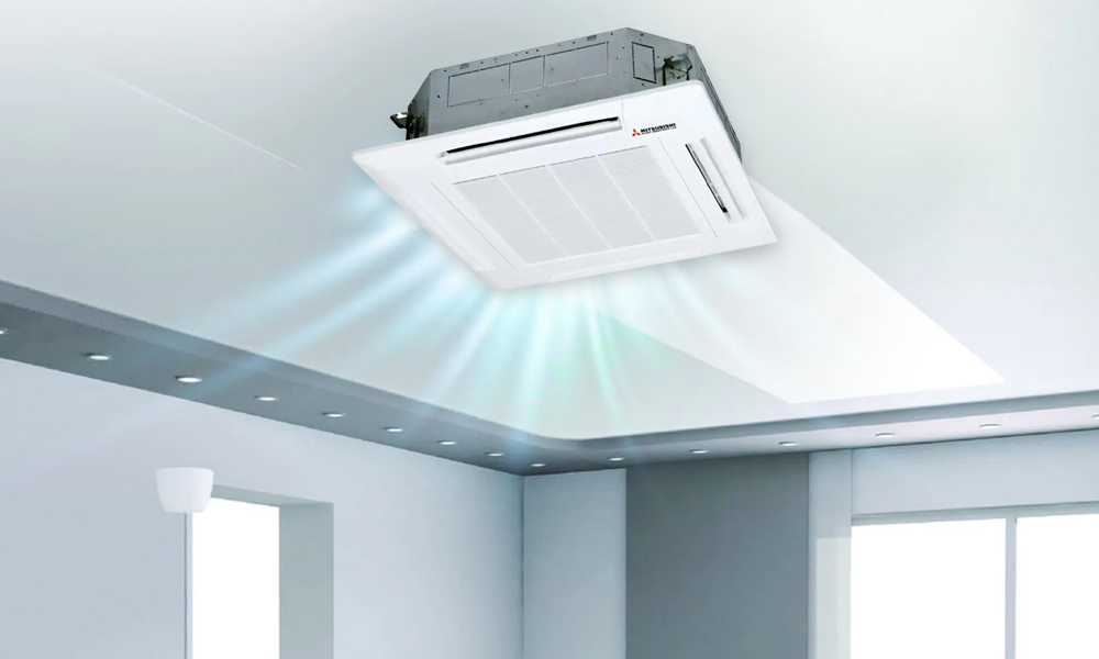 Máy Lạnh Âm Trần Mitsubishi Heavy DT100YA-W5 phân bổ luồng gió đều