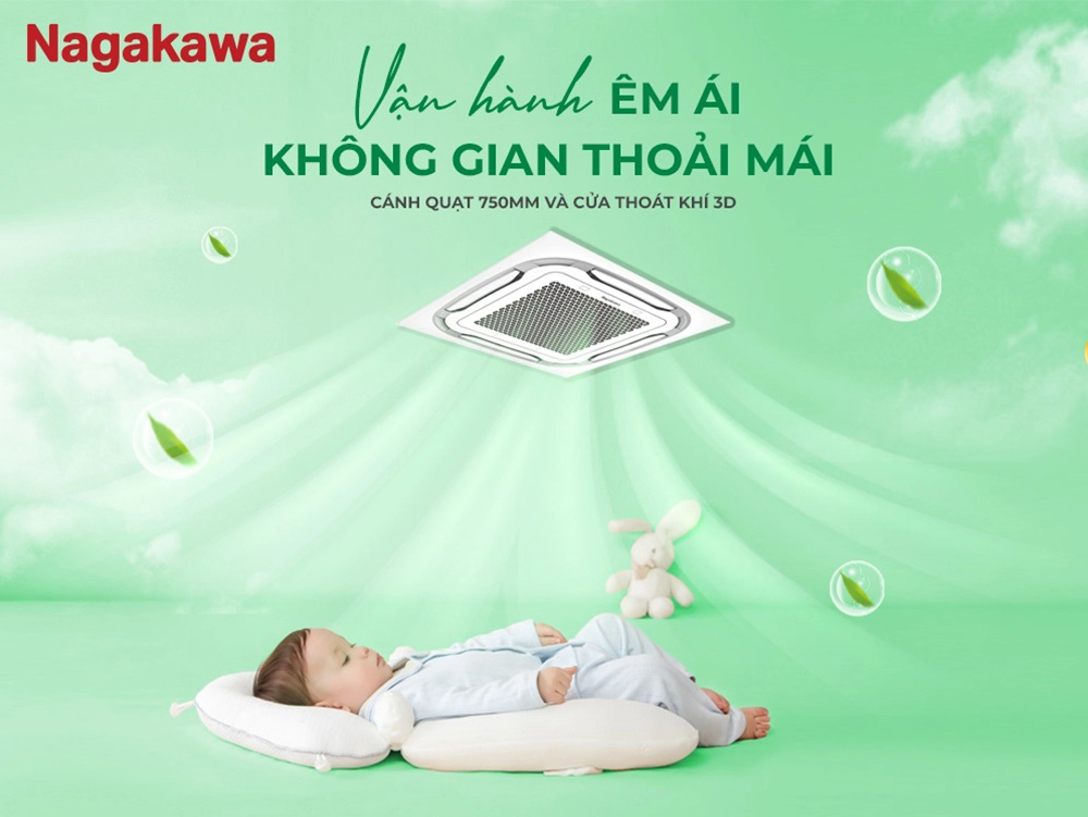 Nagakawa NIT-C36R2U35 với cánh quạt 750 mm và cửa thoát khí 3D