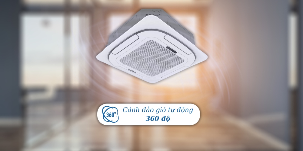 Cánh đảo gió tự động 360 độ trên Máy Lạnh Nagakawa NT-C28R1T20