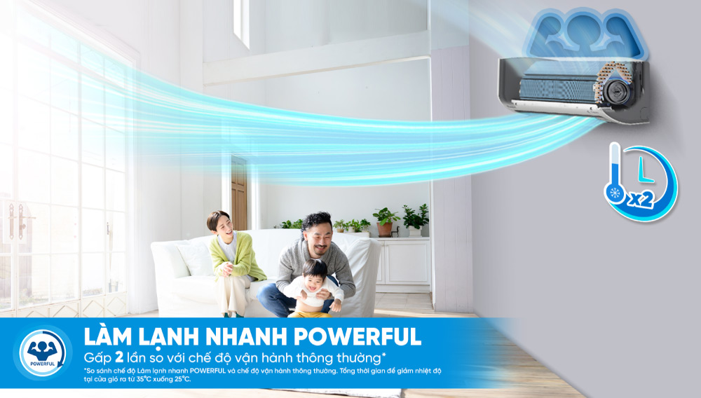 Chức năng Powerful làm lạnh nhanh