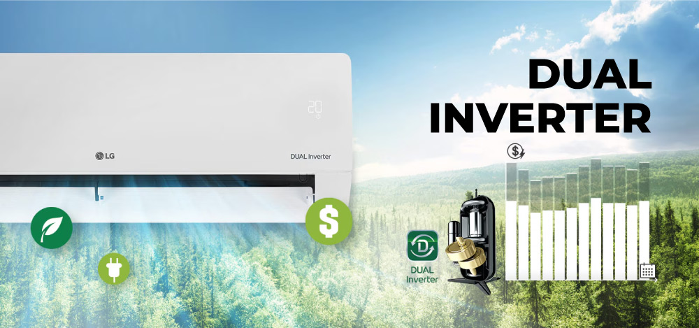 Máy lạnh LG Inverter tiết kiệm điện, vận hành êm, bền bỉ