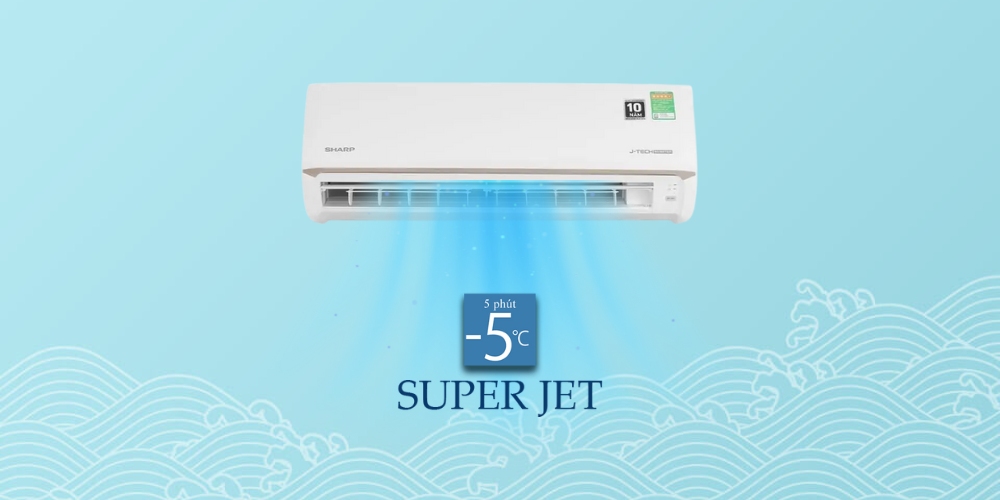 Công nghệ làm lạnh nhanh Super Jet trên máy lạnh Sharp AH/AU-X18CEWC