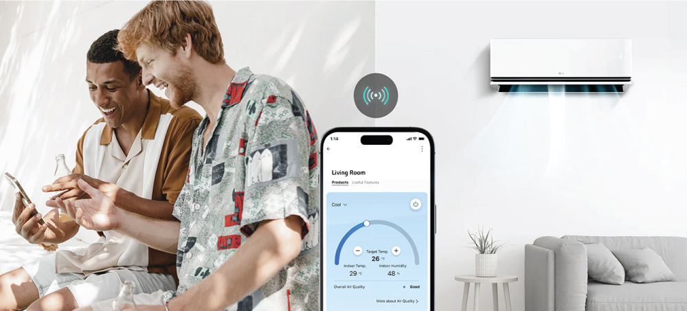 Kết nối wifi cho phép người dùng điều khiển máy lạnh từ xa