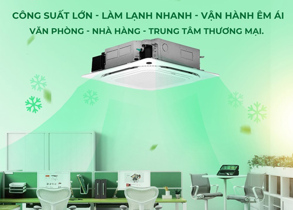 Máy Lạnh Âm Trần Nagakawa NT-C36R1T20 sở hữu thiết kế hình vuông