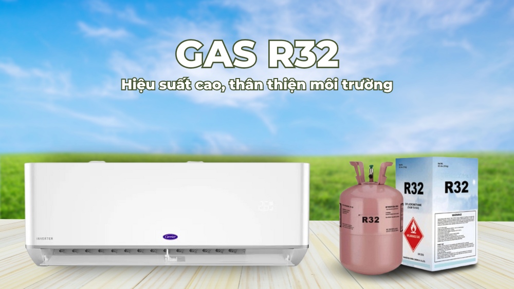 Máy lạnh Carrier 2 HP sử dụng gas R32