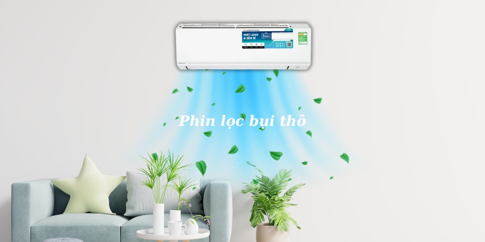 Máy Lạnh Daikin 1.5 Hp FTF35XAV1V với phin lọc bụi thô