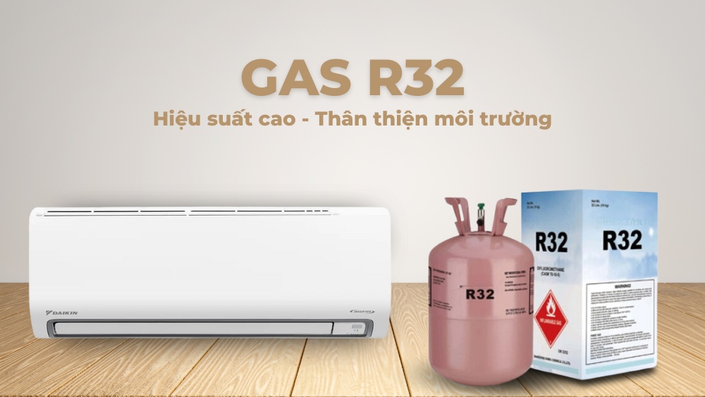 Máy Lạnh Daikin Inverter 1 Hp ATKB25ZVMV sử dụng gas R32 hiệu suất cao