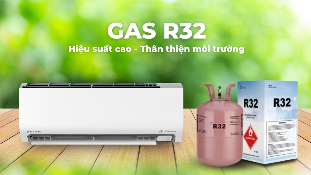 Gas R32 có hiệu suất làm lạnh cao, thân thiện môi trường