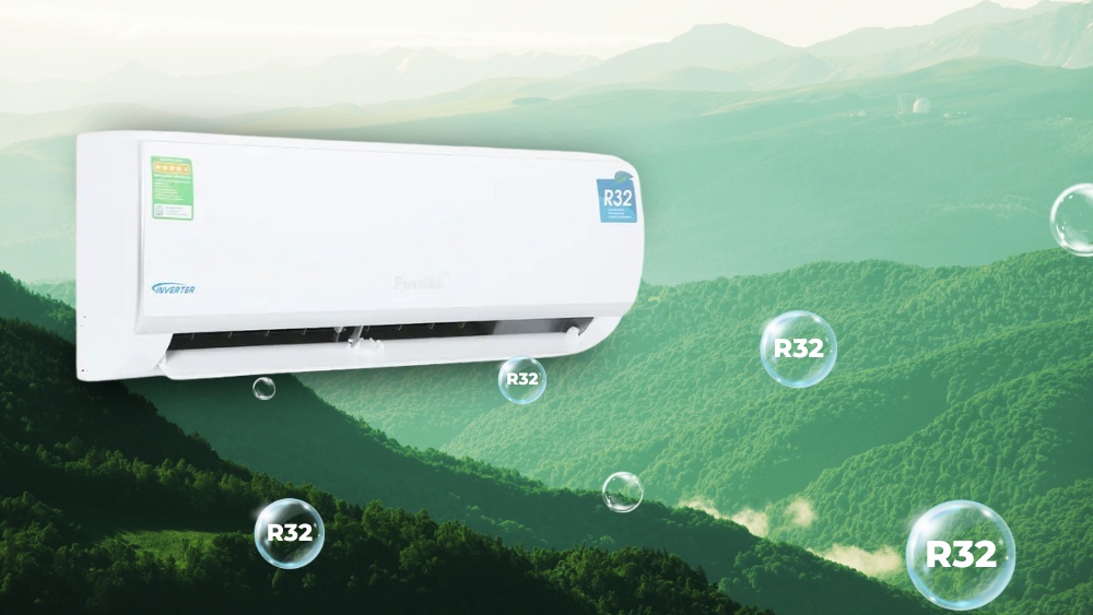 Máy lạnh Funiki Inverter sử dụng gas R32