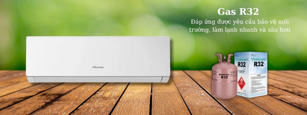 Máy Lạnh Hisense AS-12CR4RVEDJ01 sử dụng loại gas R32