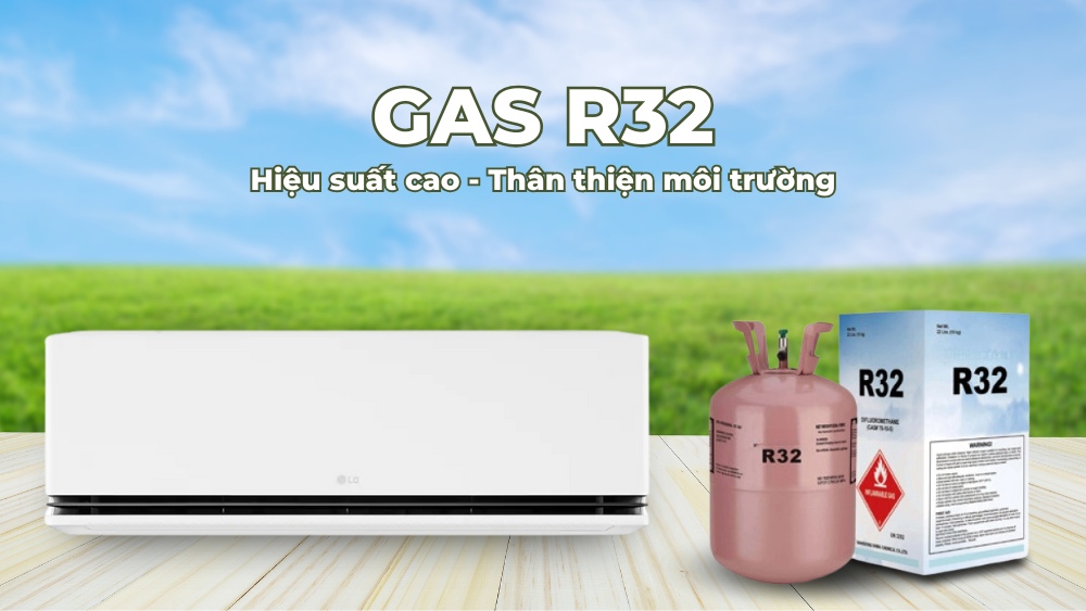 Gas R32 thân thiện môi trường và có hiệu suất làm lạnh cao