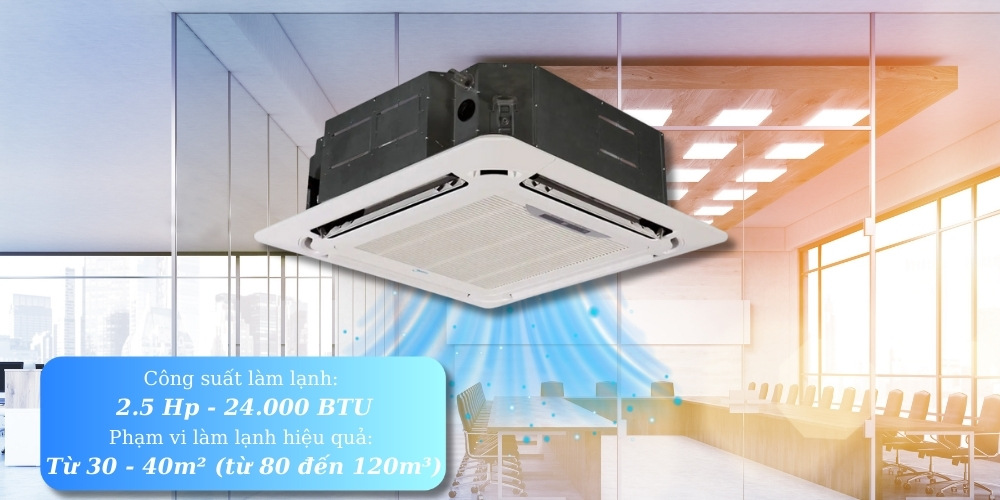 Máy Lạnh Midea MCD1-28CRN8 cho luồng khí lạnh lan tỏa đồng đều khắp phòng