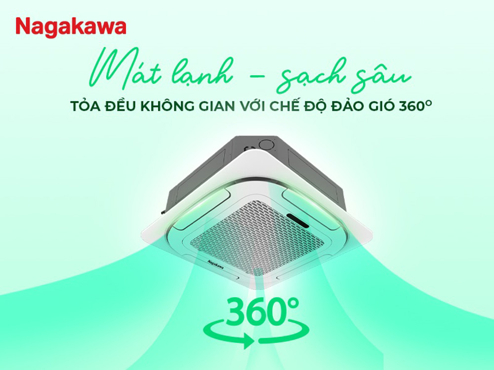 Máy Lạnh Multi Nagakawa NM2T-C100R1T39 với chế độ đảo gió 360 độ