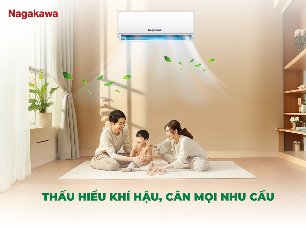 Máy Lạnh Nagakawa NIS-C12R2U51 công suất làm lạnh 1.5 HP