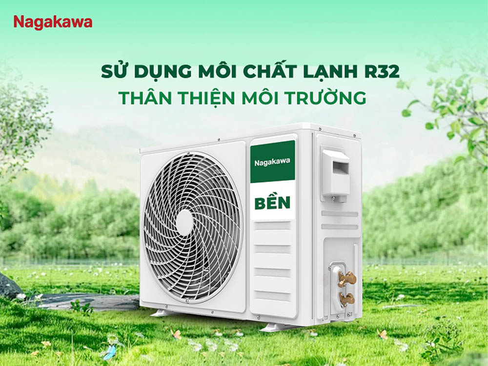 Máy Lạnh Nagakawa NIS-C18R2U51 sử dụng môi chất là gas R32