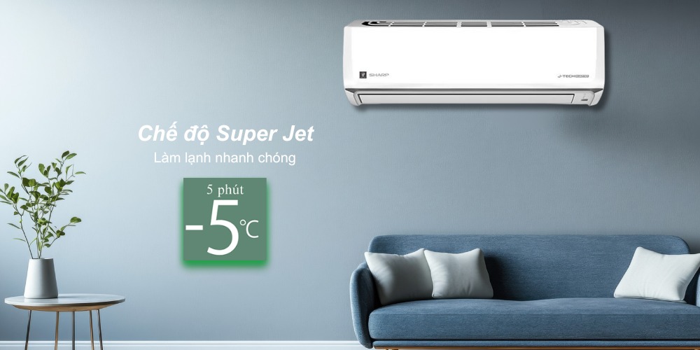 Máy Lạnh Sharp AH-XP10CSWA làm lạnh nhanh chóng