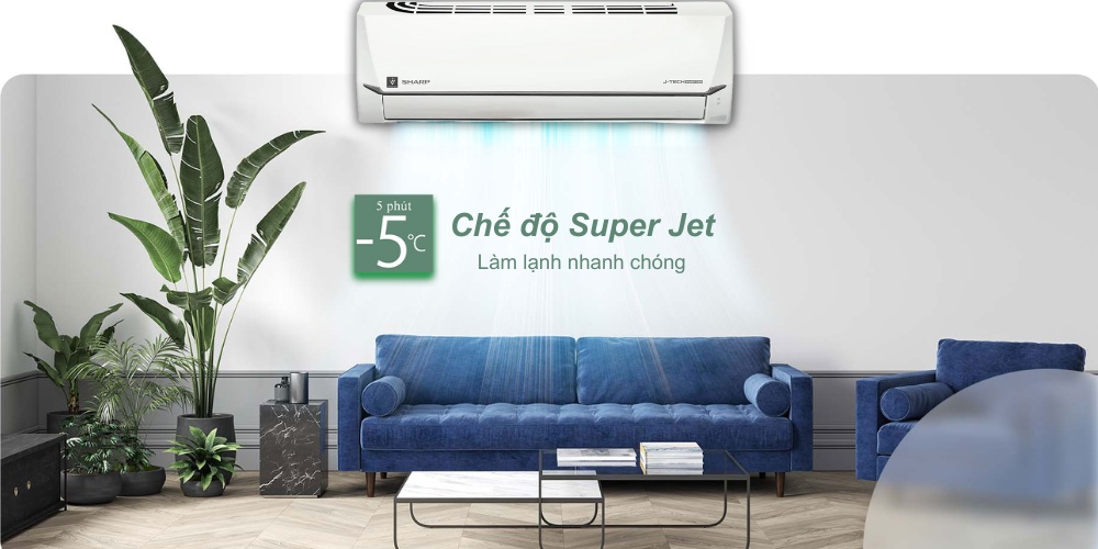 Máy Lạnh Sharp AH-XP18CSWA làm lạnh nhanh chóng