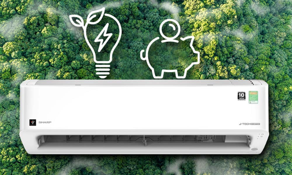 Máy Lạnh Sharp AH-XP18CMW tích hợp công nghệ J-Tech Inverter và Eco 