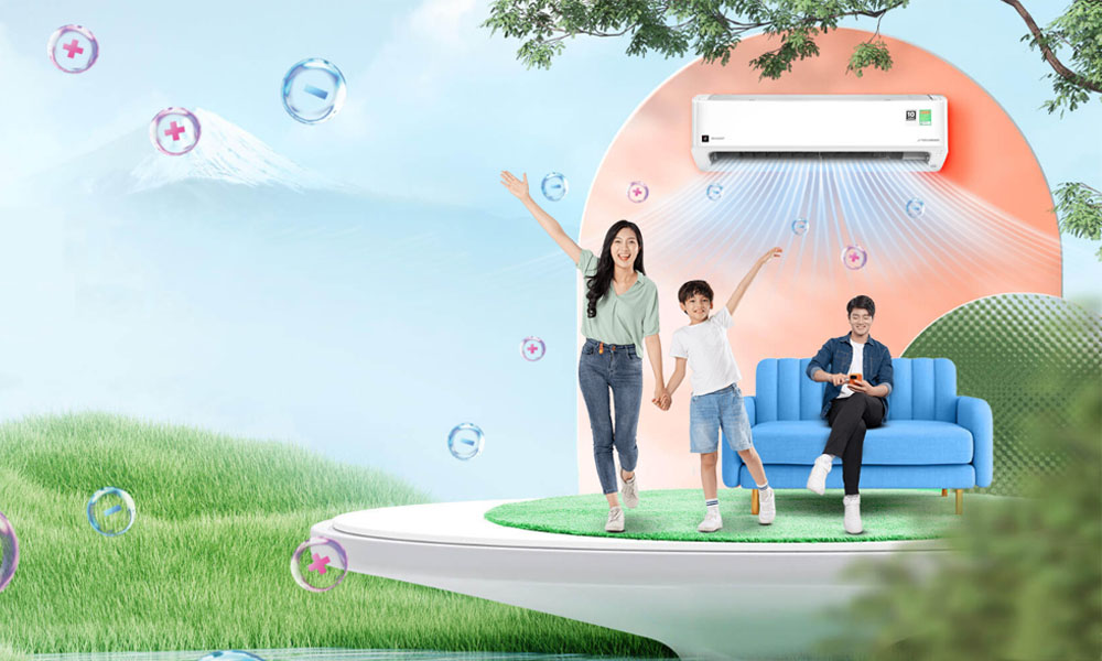 Thiết kế tối giản của Máy Lạnh Sharp Inverter 2.5 Hp AH-XP24CMW