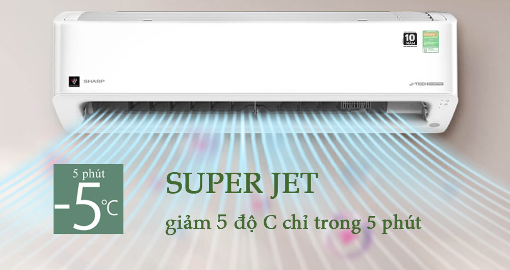 Công nghệ Super Jet làm lạnh nhanh chóng 