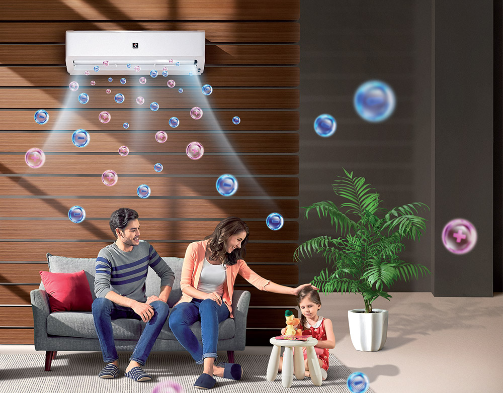 Lọc không khí với Plasmacluster Ion