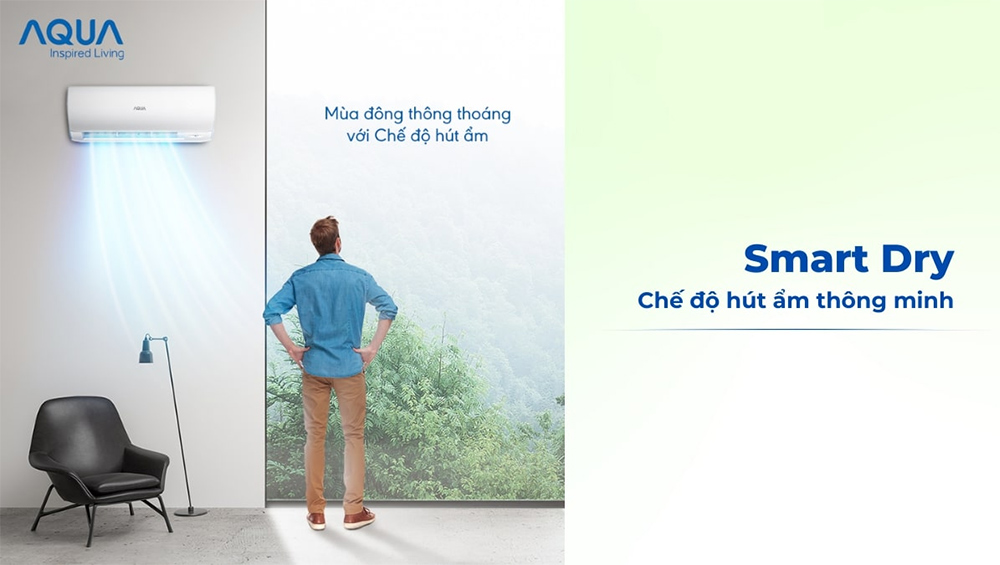 Tính năng Smart Dry cân bằng độ ẩm không gian