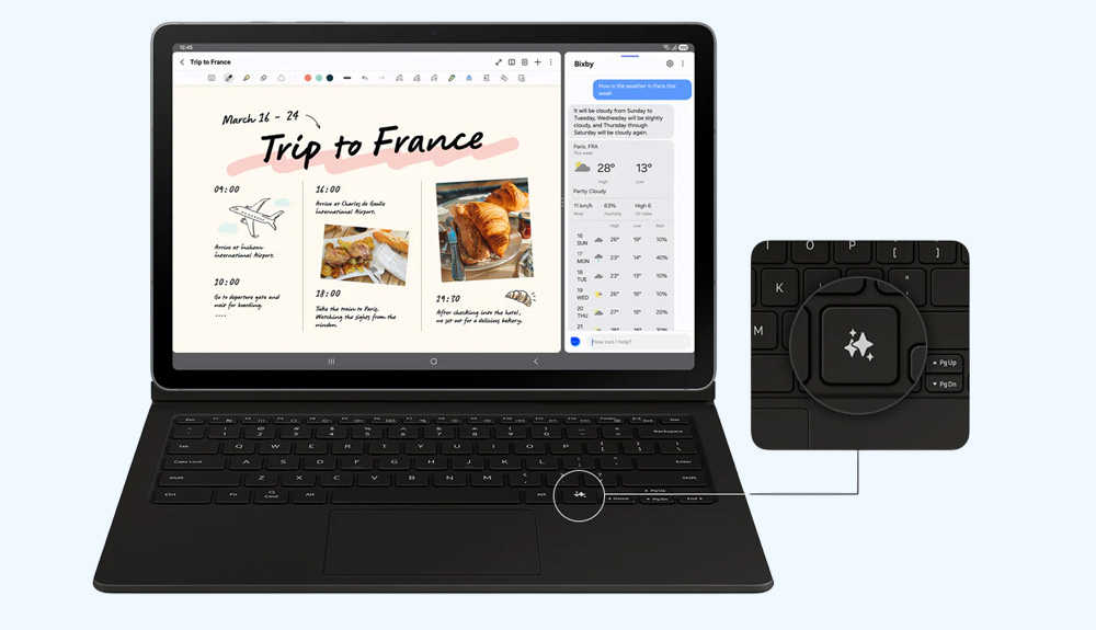 Galaxy Tab S10 Lite WiFi cho phép truy cập trợ lý AI với một lần nhấn 
