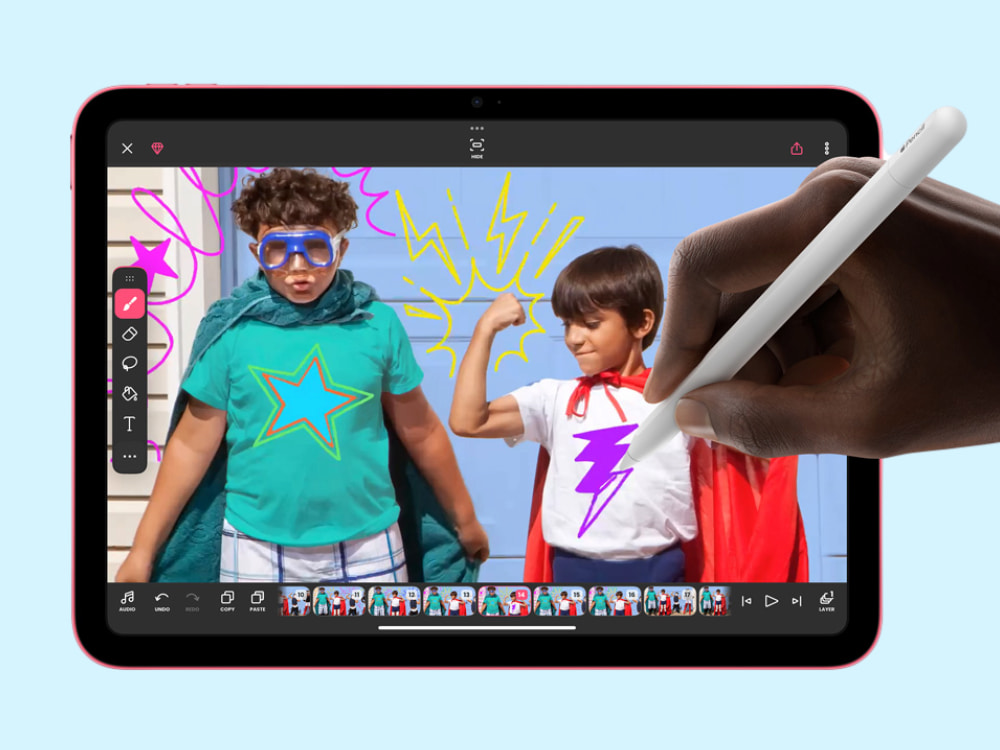 iPad A16 5G 128GB được hỗ trợ bút Apple Pencil tiện lợi