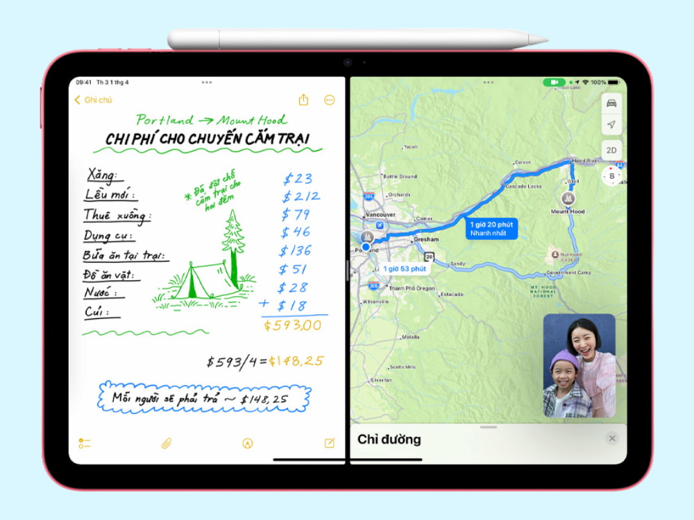 iPad A16 Wifi 128GB được hỗ trợ bút Apple Pencil