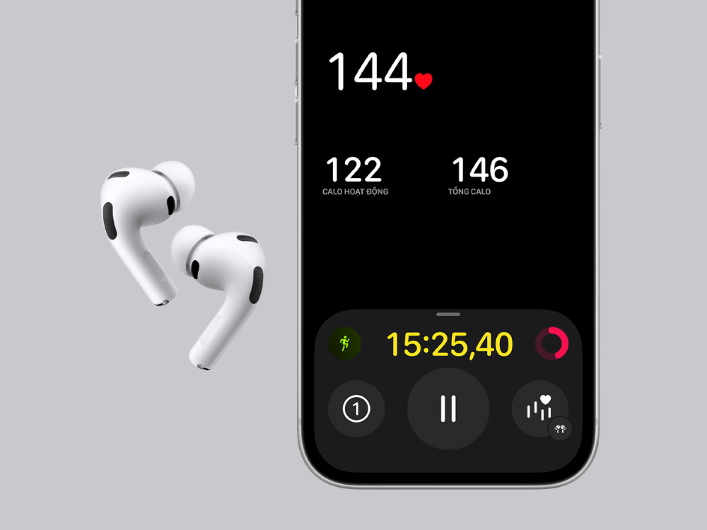 Cảm biến nhịp tim quang học AirPods Pro 3 