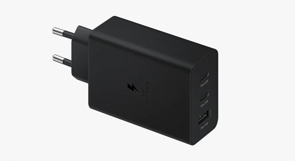 Thiết kế sang trọng của Củ Sạc Samsung 3 cổng 65W T6530