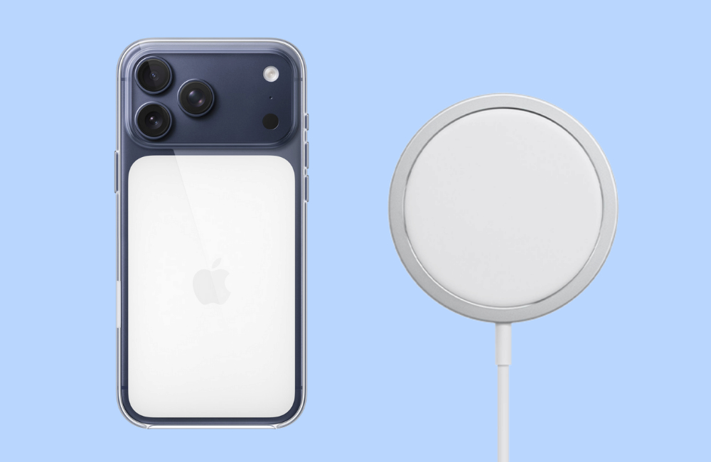 Ốp lưng iPhone 17 Pro Max Clear Case cho phép sạc không dây