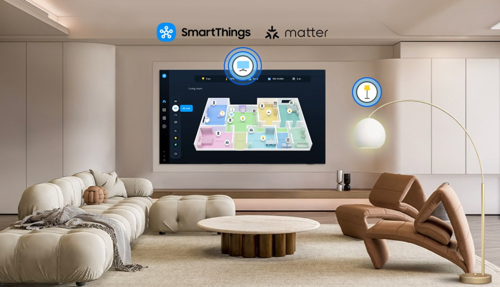 Ứng dụng SmartThings trên Smart Tivi Samsung 65 Inch QA65Q7FA