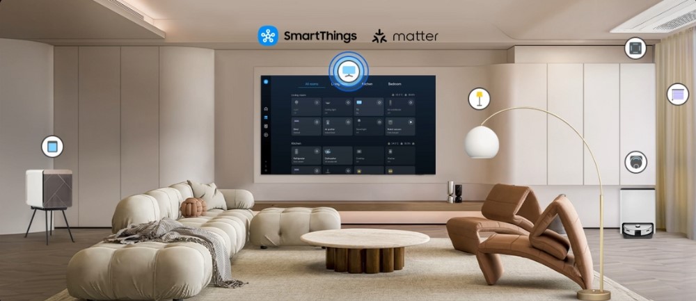 Ứng dụng SmartThings cho phép bạn điều khiển tivi Samsung Samsung QA77S90F