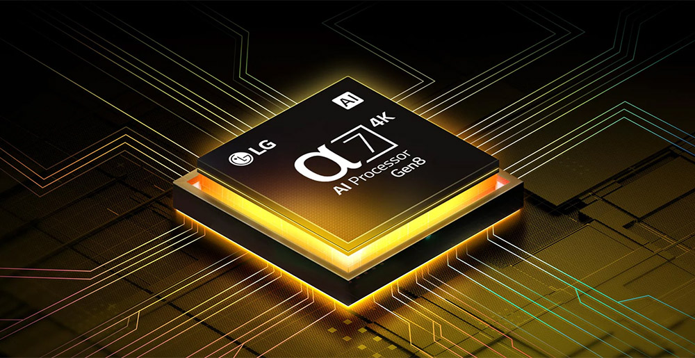 Bộ xử lý α7 AI 4K Gen8 Tivi LG QNED AI 4K 86 Inch 86QNED81ASA