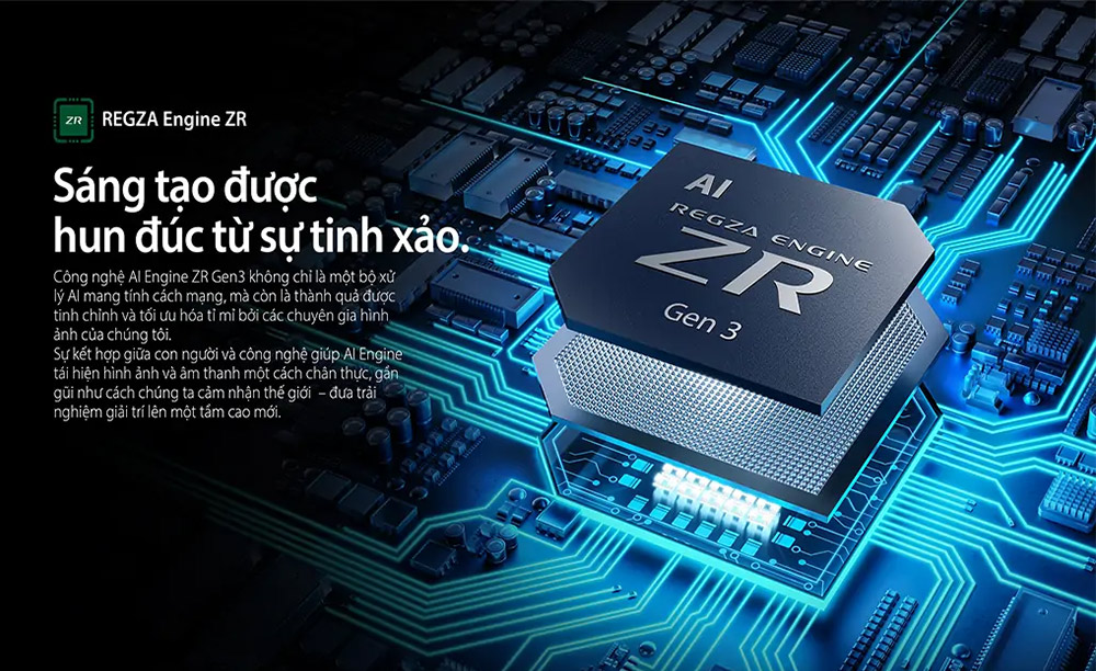 Bộ xử lý Regza Engine ZR Tivi QLED Toshiba AI 4K 65 inch 65M450RP