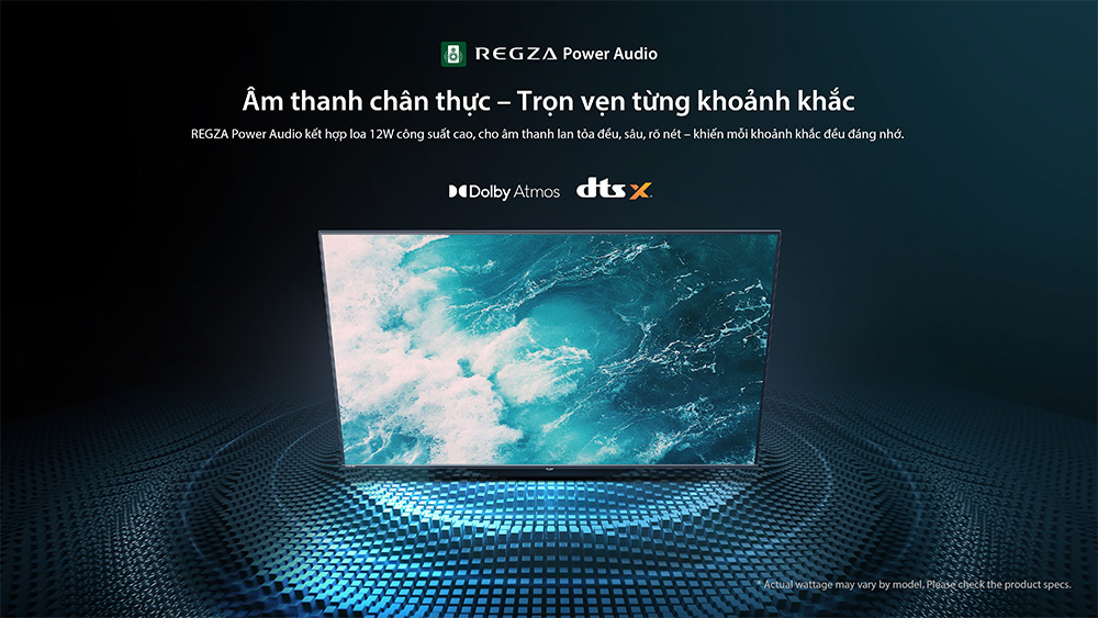 Âm thanh vòm REGZA Power Audio Tivi QLED Toshiba AI 4K 100 Inch 100Z570RP