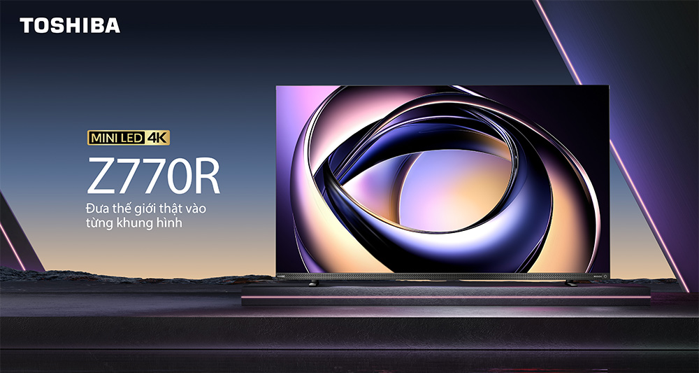 Thiết kế Tivi Mini LED Toshiba AI 4K 75 Inch 75Z770RP