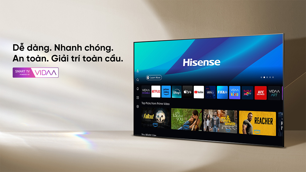 Hệ điều hành VIDAA Smart Tivi Hisense 4K 43 Inch 43A6Q