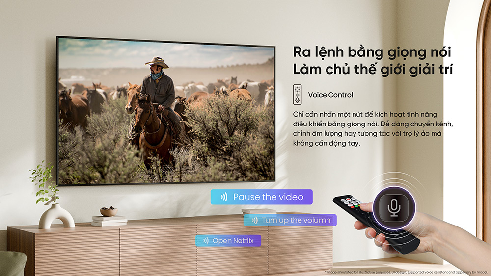 Điều khiển bằng giọng nói Tivi Hisense QLED 4K 75 inch 75Q6Q