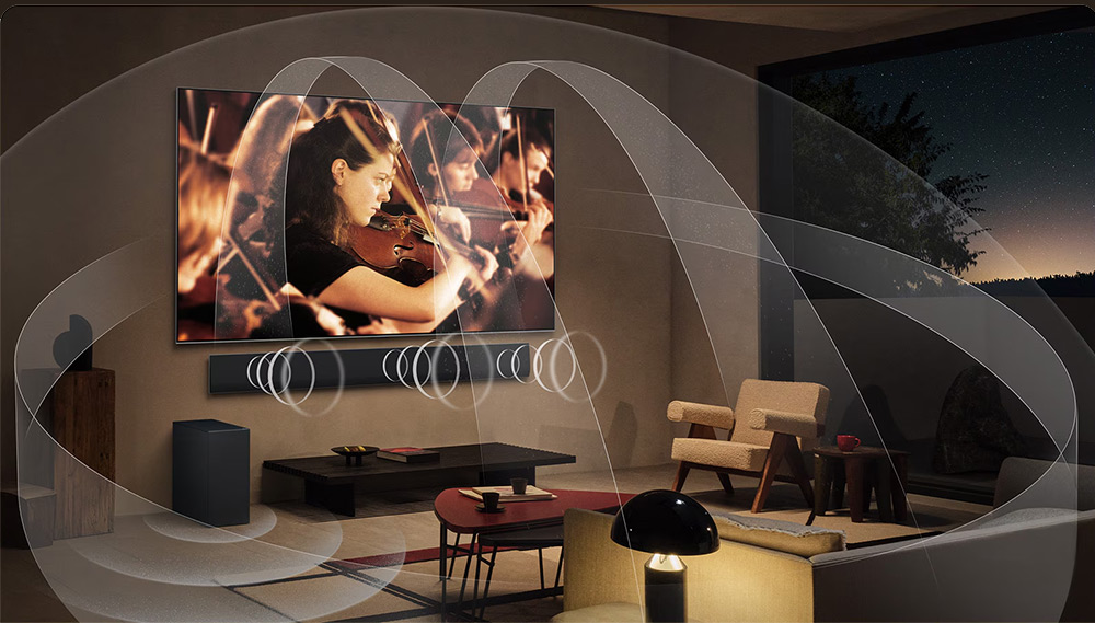Loa thanh LG và WOW Orchestra trên Tivi LG OLED Evo AI 4K 77 Inch OLED77G5PSA