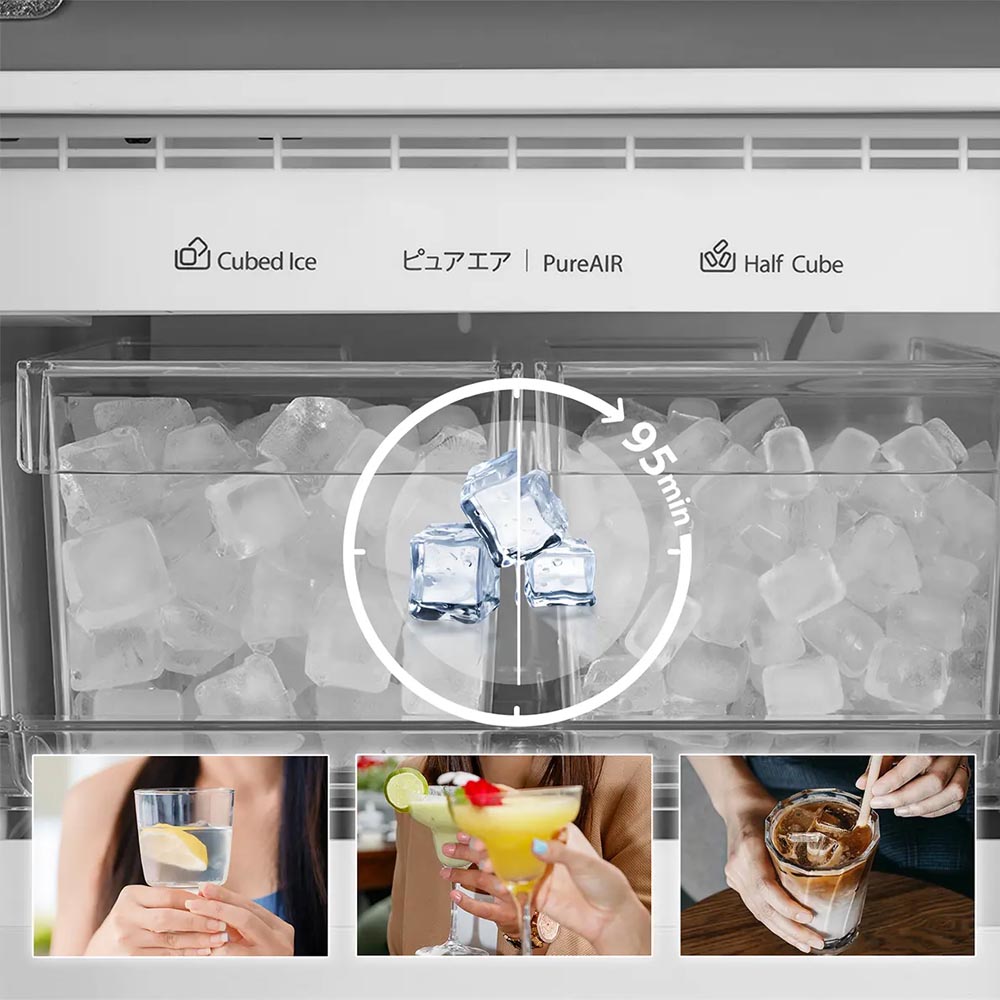 Công nghệ Pure Ice cung cấp đá viên tinh khiết trong vòng 95 phút 