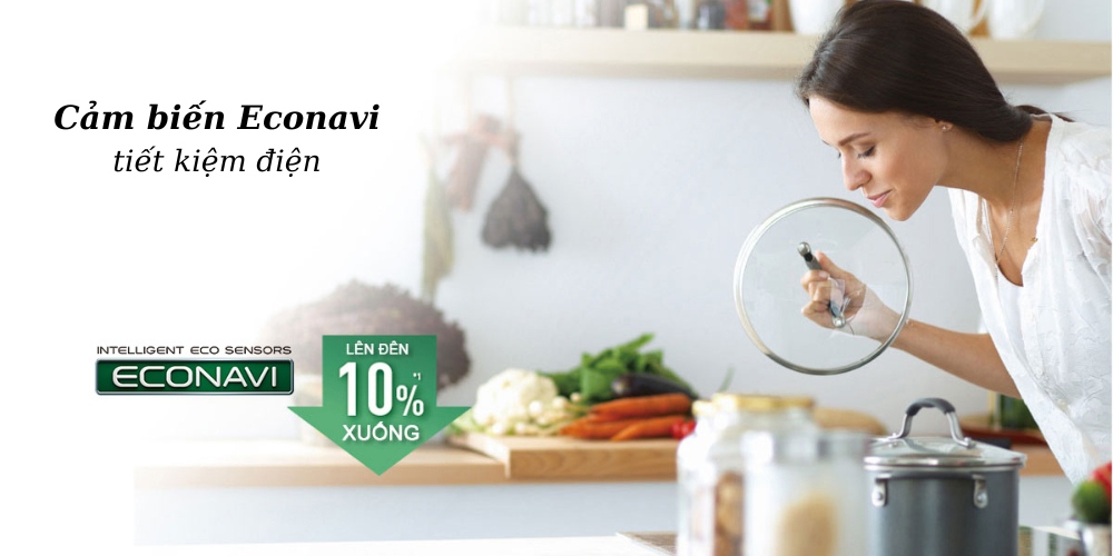 Tủ Lạnh Panasonic NR-BA229PKVN có cảm biến Econavi tiết kiệm điện