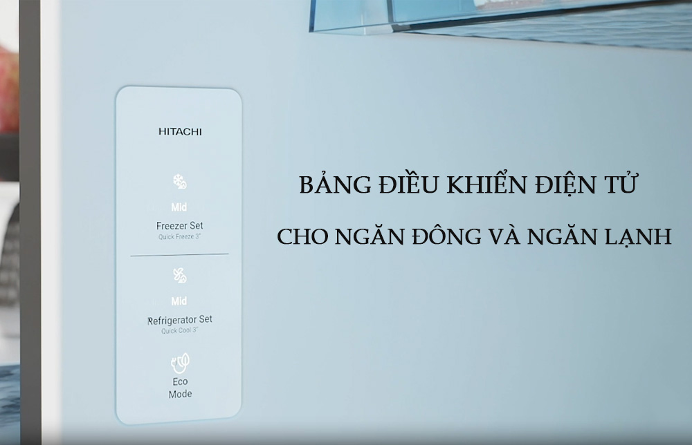 Bảng điều khiển điện tử của Tủ Lạnh Hitachi HRTN6408SGBKVN 