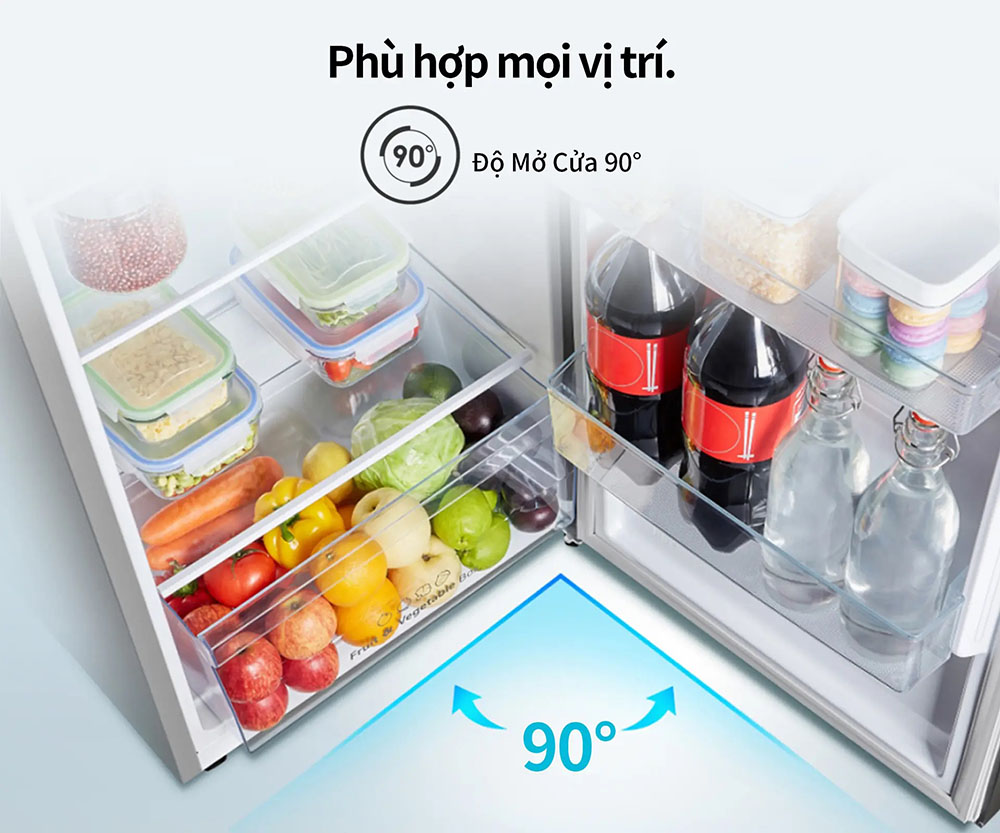 Độ mở cửa Tủ Lạnh Hisense RT469N4EBU 90 độ