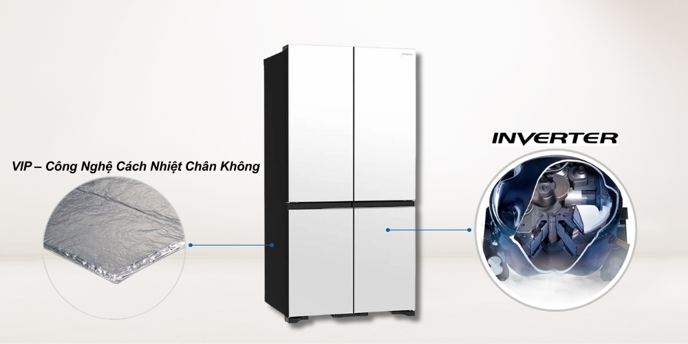 Hitachi R-WB640VGV0X MGW tiết kiệm điện