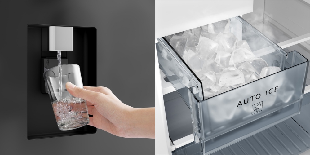 Lấy nước bên ngoài và làm đá tự động trên Panasonic NR-BV361WGKV